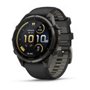 Премиальные мультиспортивные GPS часы Fenix 9 PRO - inReach, 47 mm Carbon gray DLC titanium with black/pebble gray silicone band