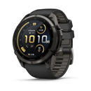 Премиальные мультиспортивные GPS часы Fenix 9 PRO - inReach, 51 mm Carbon gray DLC titanium with black/pebble gray silicone band