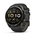 Премиальные мультиспортивные GPS часы Fenix 9 PRO - 51 mm Carbon gray DLC titanium with black/pebble gray silicone band