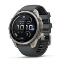 Премиальные мультиспортивные GPS часы Fenix 9 PRO - inReach, 47 mm Titanium with graphite/black silicone band